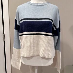 JuJu Samuse Color Block Cropped Sweater Size Small